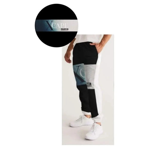 Men's Joggers - BLACK/WHITE ✖-Xcape Apparel
