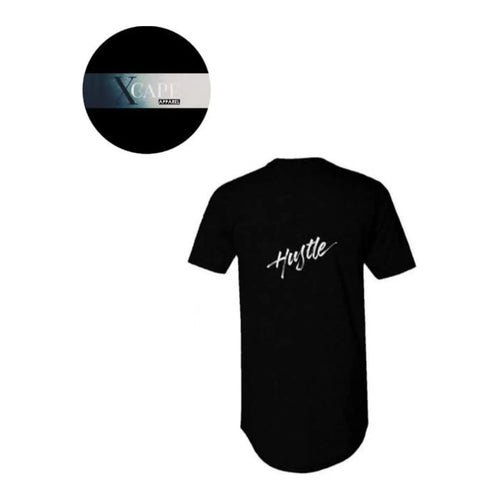 Men's Long Body T Shirt - BLACK ✖-Xcape Apparel