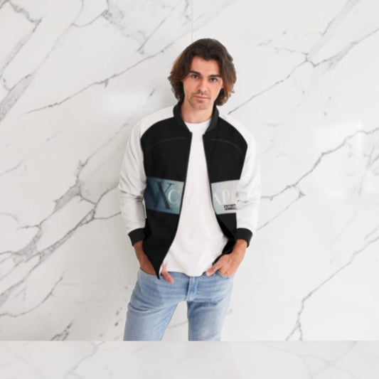 Men's Bomber Jacket - BLACK/WHITE ✖