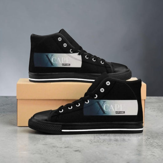 Men's High Top Shoes - BLACK ✖