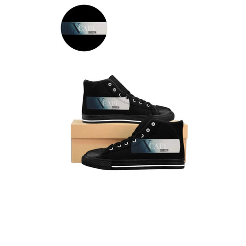 Men's High Top Shoes - BLACK ✖-Xcape Apparel