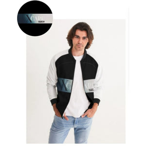 Men's Bomber Jacket - BLACK/WHITE ✖-Xcape Apparel