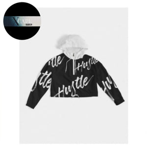 Women's Windbreaker Crop Top Jacket - BLACK/WHITE ✖-Xcape Apparel