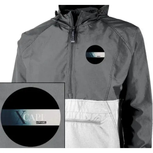 Men's Windbreaker Blocked Jacket - GREY/WHITE ✖-Xcape Apparel